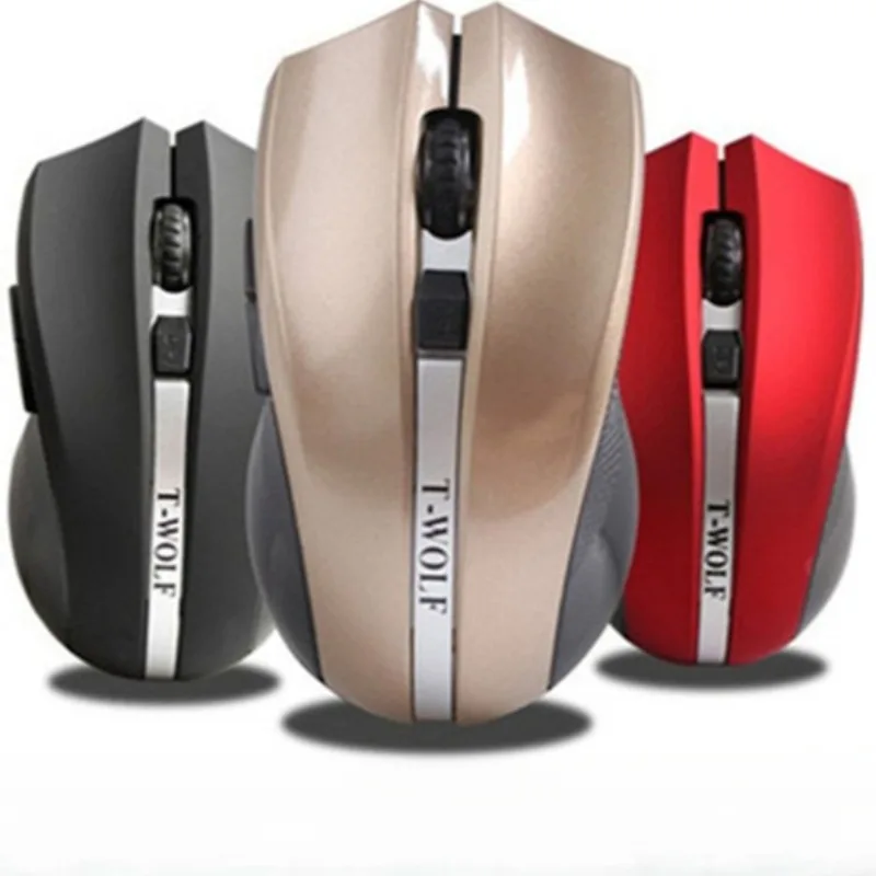 T-WOLF Thunder Wolf Q5 Office Silent Wireless Mouse 6-Button Three Level DPI Laptop Peripheral USB Silent