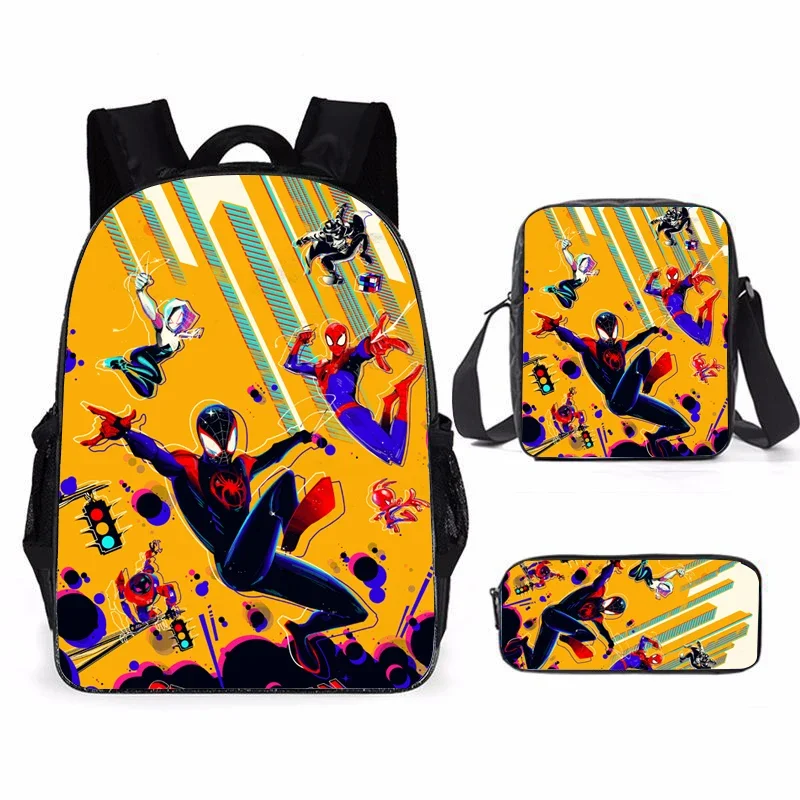 Mochila de viaje Spider verse para adolescentes y niños, Juego de 3 piezas, mochilas escolares para ordenador portátil