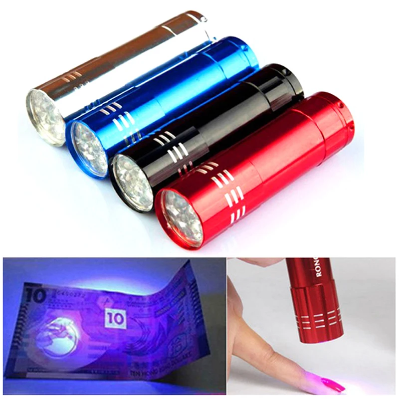 Nail Droger Mini 9 Led Verlichting Zaklamp Uv Lamp Draagbare Nagelgel Lamp