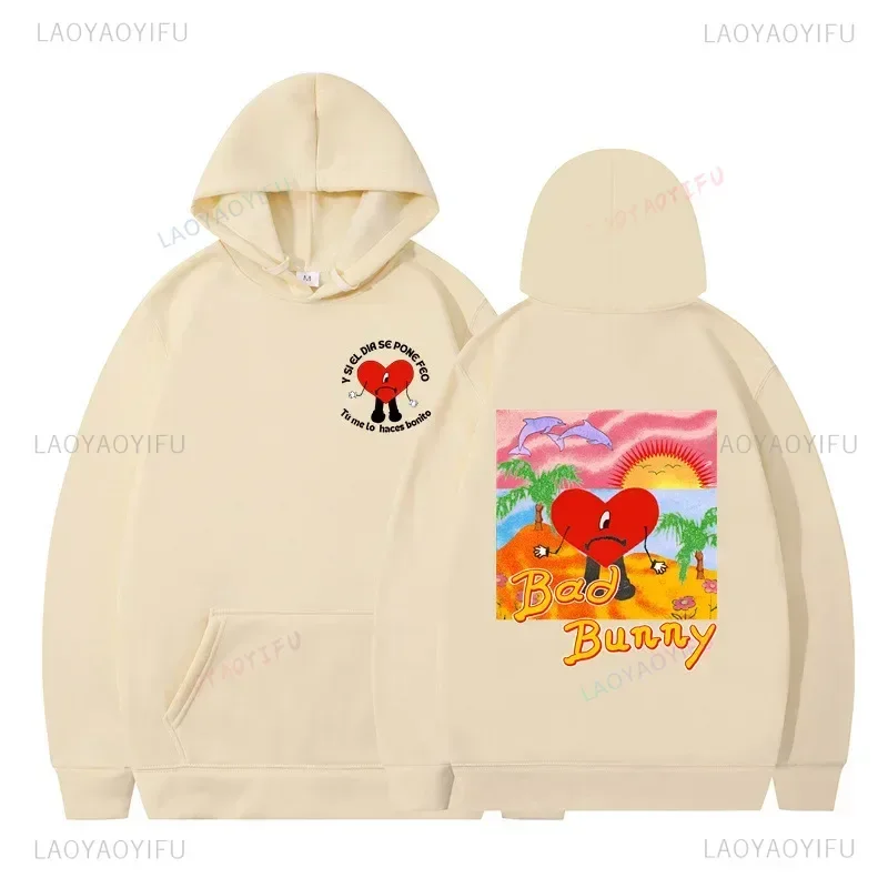 الهيب هوب باد الأرنب UN VERANO SIN TI مطبوعة Harajuku الصوف امرأة رجل البلوز الذكور البلوز المرأة هودي الملابس الدافئة القمم #2