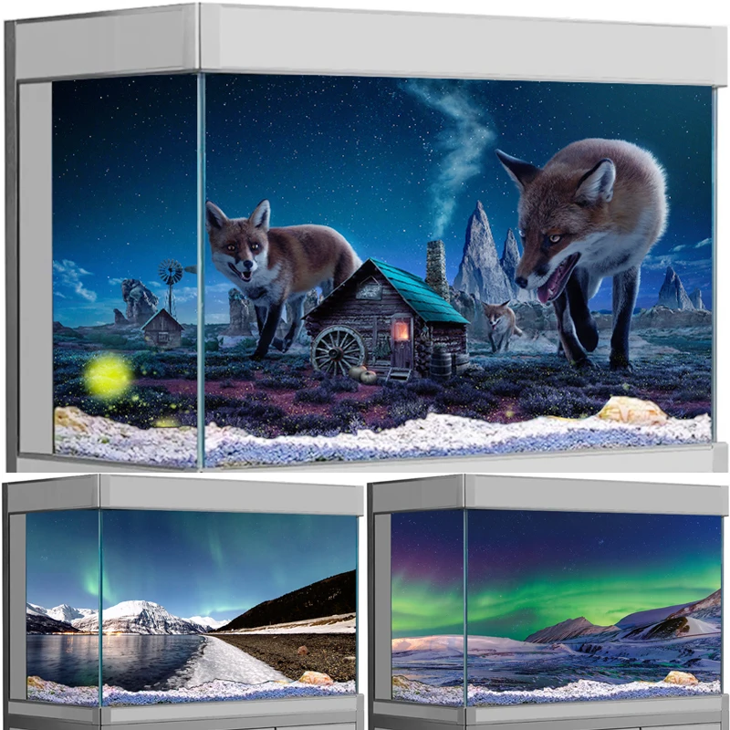 Aquarium Fish Wallpaper - Aquarium Background Sticker Mystical Fox& Northern