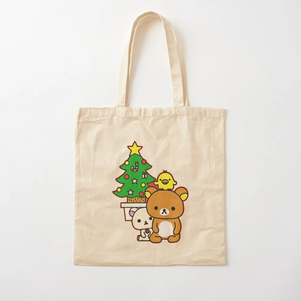 

rilakkuma christmas-Merry Christmas Tote Bag cute pouch bag Gift bag Canvas Tote