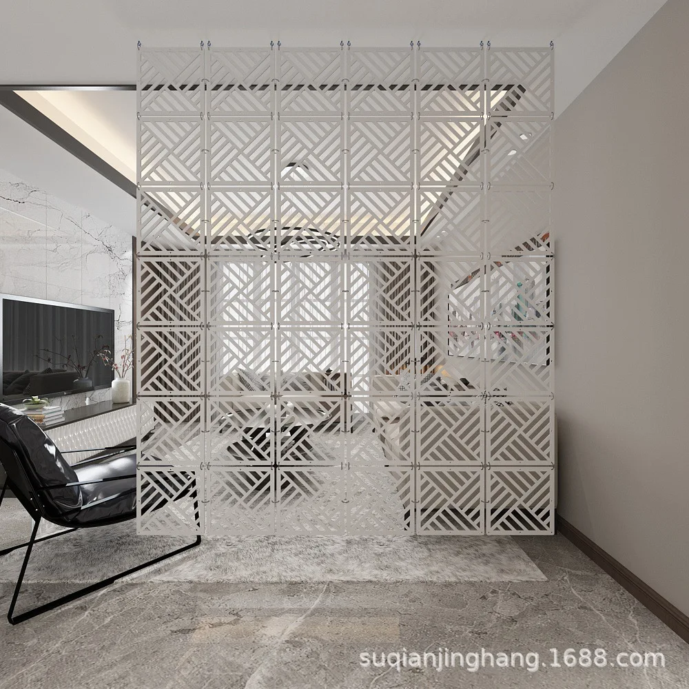 6 Pcs 39x39cm Foldable Partition Screen Hanging for Multi-Room Home Office Decor European Style DIY Renters