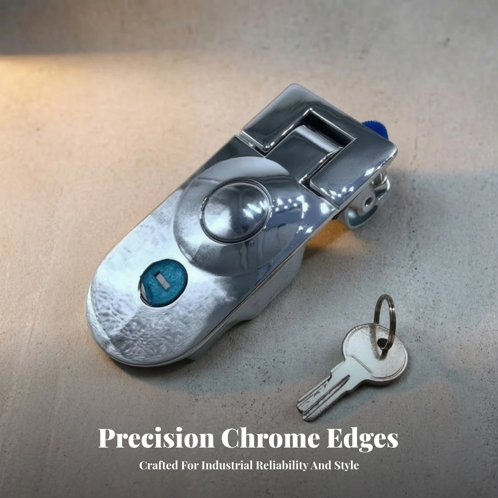 Cabinet Lock Key - ล็อคแบบแบนพร้อมกุญแจ ล็อคแบบปุ่มกดทำจากโลหะผสมสังกะสีพร้อมกุญแจ ขนาดกะทัดรัด ดีไซน์เรียบง่าย เหมาะสำหรับตู้ไฟฟ้าและกล่องควบคุม
