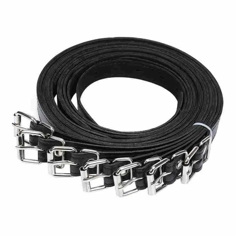 7PCS PU Leather Black Sexual Bandage Set Rope Straps Bondage Restraints Belt Body Belt Adult Game Sex ToysDesert Bling