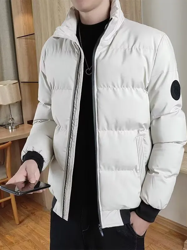 

Men's Winter Jaet Trendy Korean Sle Warm Cotton Coat Versatile Bread Sle Workwear Cotton Clothes ular Brand Casual