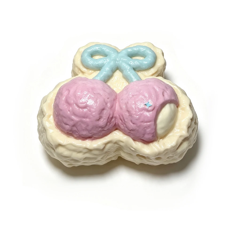 Silicoco Dessert Series Cherry Cake Squishy Toy Slow Squeeze Simulation Food Stress Relief Decompression Cute Gift #Nulala200005