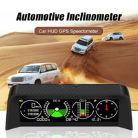Car HUD Inclinometer Head Up Display GPS Speedometer MPH Compass Digital Slope Angle Meter Altitude Gauge for Off-Road Vehicles