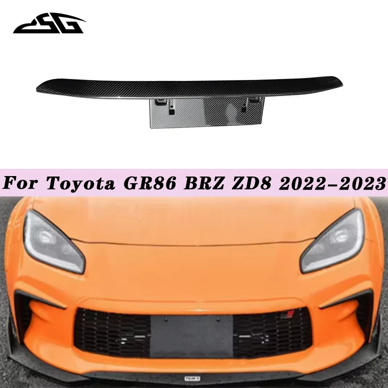 

For Toyota GR86 BRZ ZD8 Carbon Fiber Front Air Intake Vent Foglamp Mesh Grille Cover Car Center Lip License Plate Frame Body Kit
