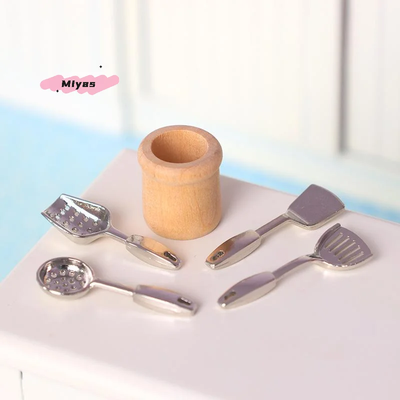 【M】Miniature Kitchen Utensils Set 1:12 Scale Dollhouse Cookware Tools Dollhouse Kitchen Decoration Micro Scene Pretend Play - view 3