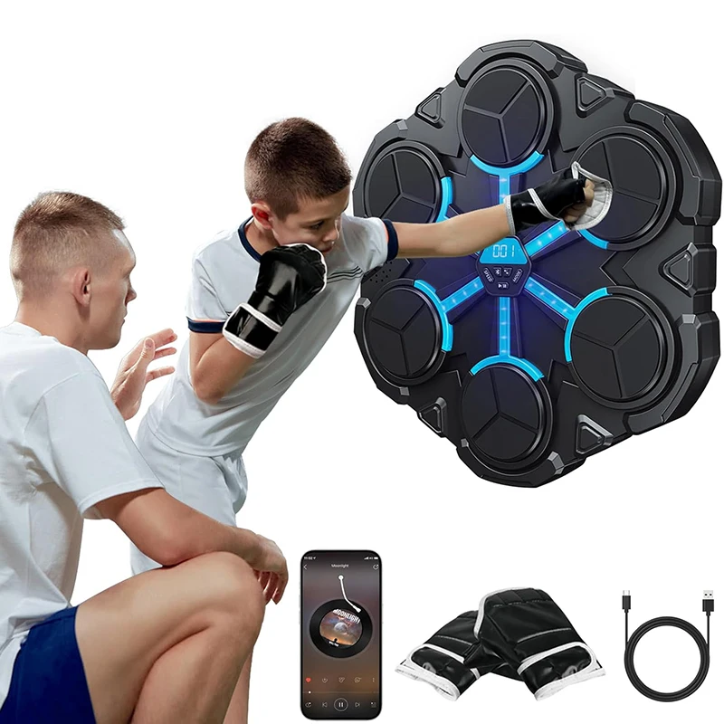 Music Boxing Machine Bluetooth Music Boxing Machine For Adults Children Wall Mounted Smart Music Boxing Game Boxing Equipment