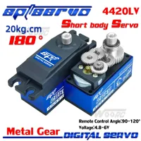 SPT 4420LV 20KG Metal Gear Short Body Low Profile Digital RC Servo Motor for 1/10 1/12 RC Car Boat Plane Robot Toy SCX10 TRX4