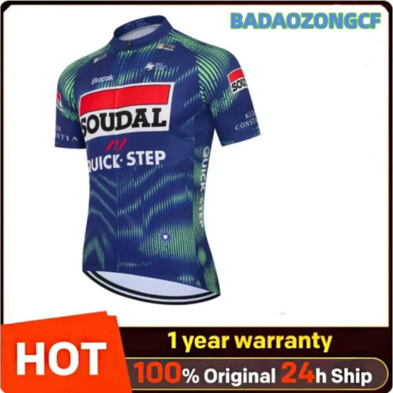 Quick Step Cycling Jersey Fashion Men Cycling Jersey MTB Bike Jersey High Quality Breathable Cycling Shirt Outdoor Quick Dry