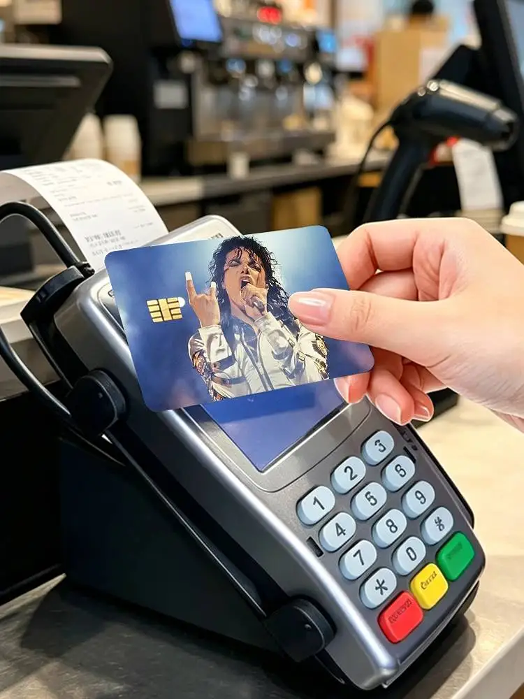 Music M-Michael Jackson  4pcs 1Set Card Stickers Small Waterproof Chip 4PCS Card Sticker Anti-Scratch