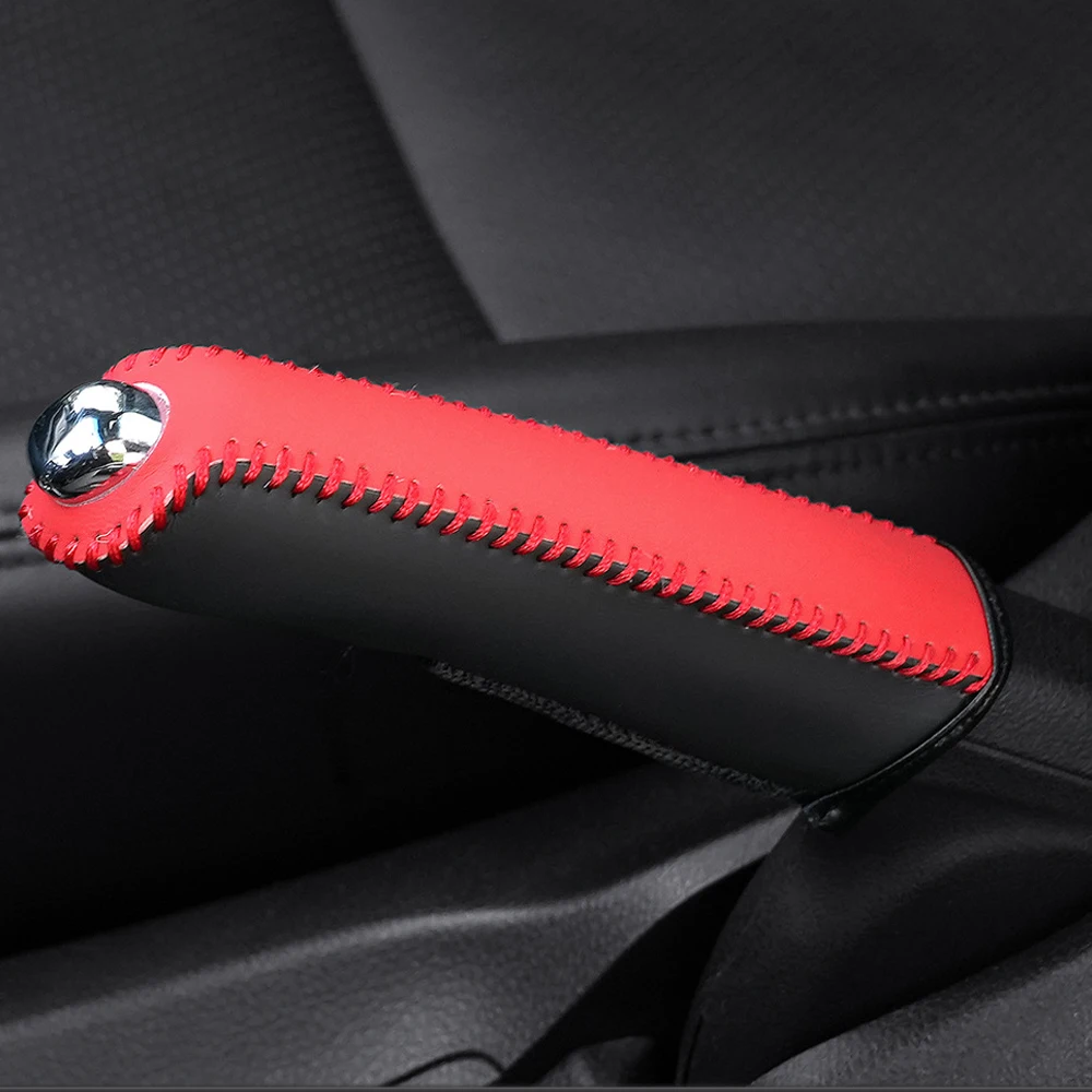 Auto Kunstleder Handbremsenabdeckung Schutzhülle Handbremsschutz Auto-Innenausstattung Zubehör für VW Golf 4-7 MK4-7 – Detail 8