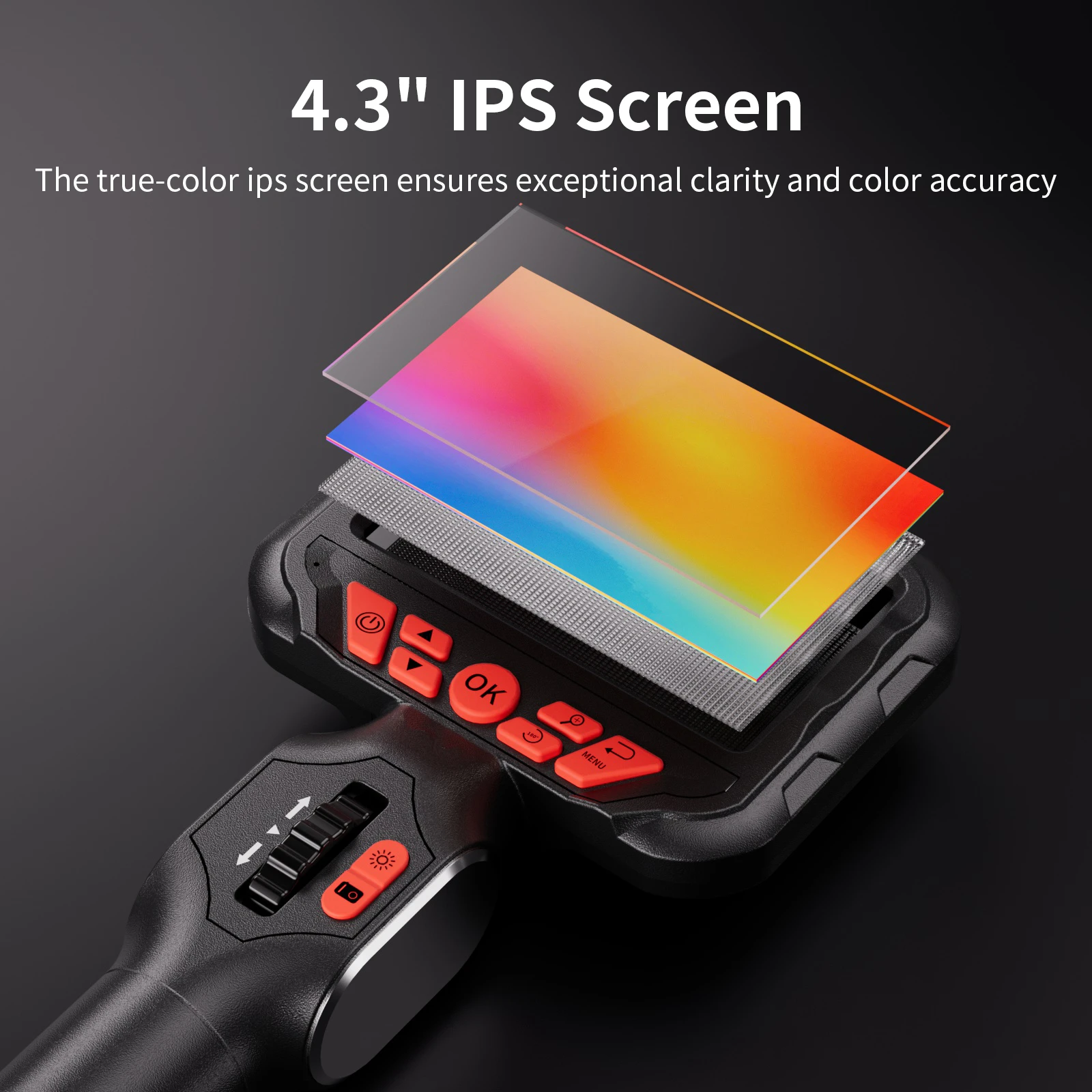 

2MP 1080P 4.3inch IPS Screen 360 Degree Steering Dual Lens Endoscope Articulate CMOS Borescope Inspection Otoscope Microscope