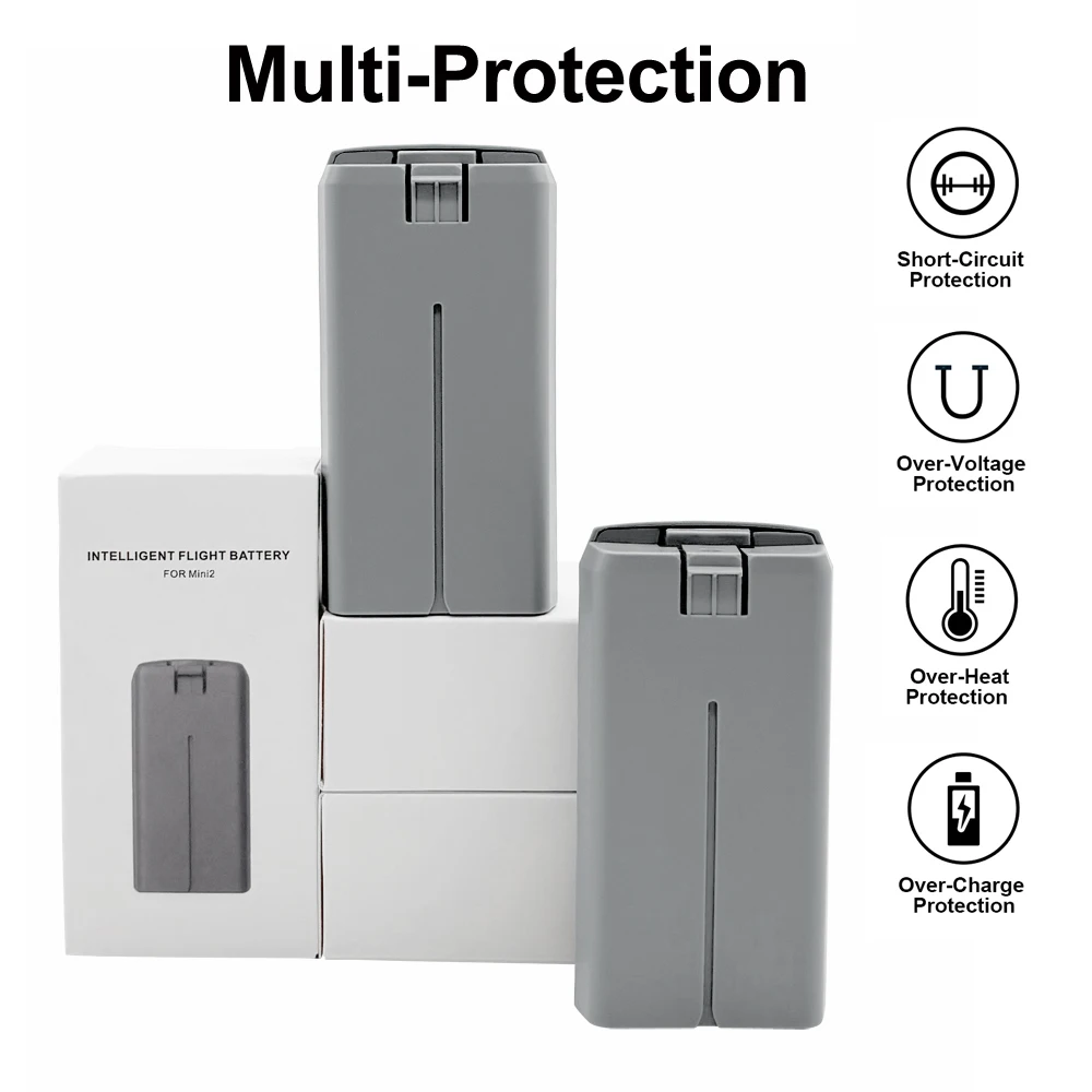 For DJI Mini 4K / Mini 2 / Mini SE / Mini 2 SE Drone Battery & Two Way USB Charging Hub 7.7V 2400mAh Intelligent Flight Battery