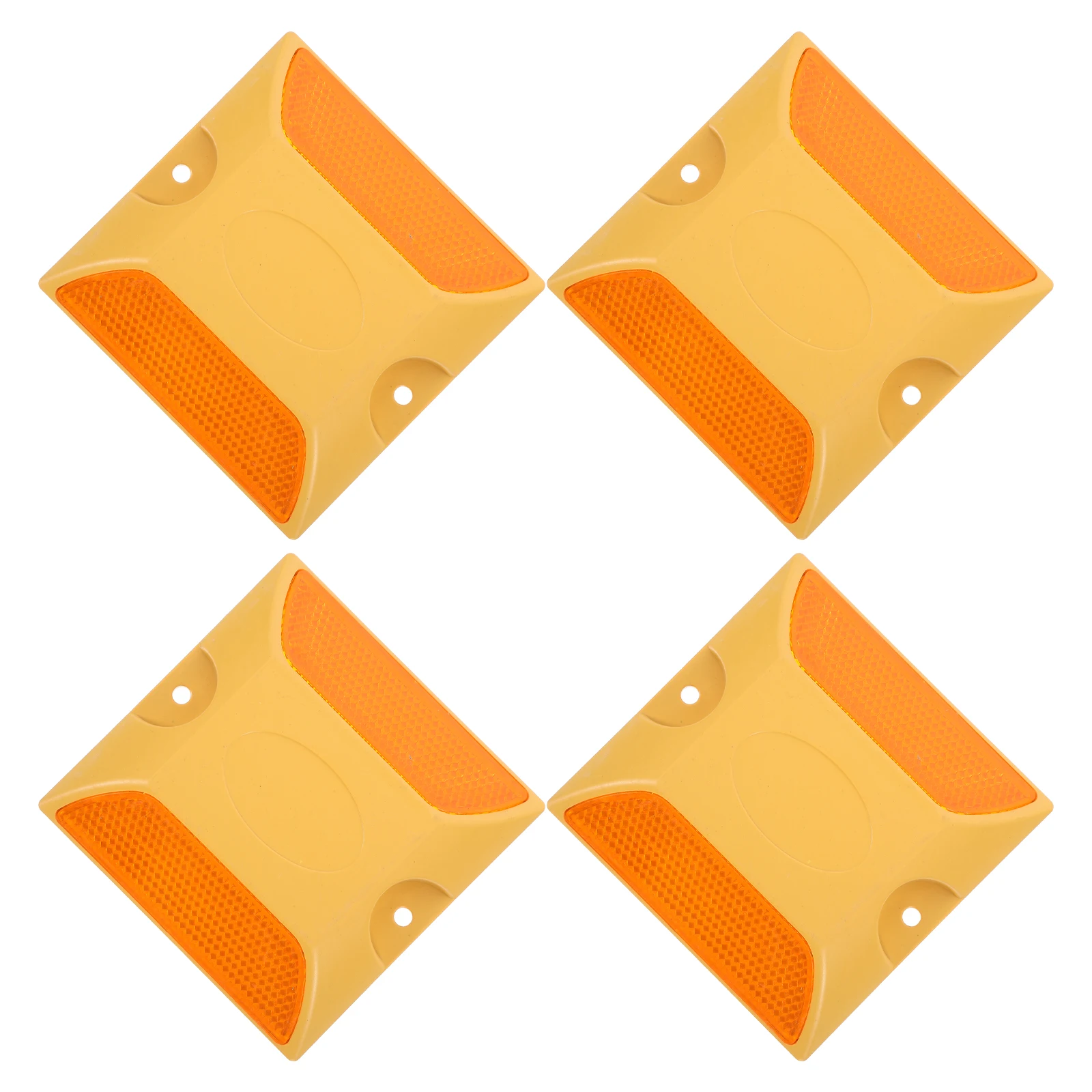 4 قطعة منصات تباطؤ الطريق السريع البلاستيكية العاكسة الساطعة تأثير مقاومة كتل عازلة سرعة مستقرة للتحذير الفعال