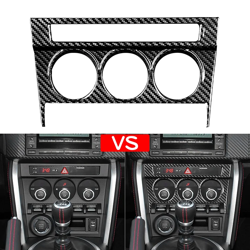 

For Subaru BRZ Toyota GT86 2012-2016 Real Carbon Fiber Car Air Conditioning Control Knob Panel Sticker Auto Interior Accessories