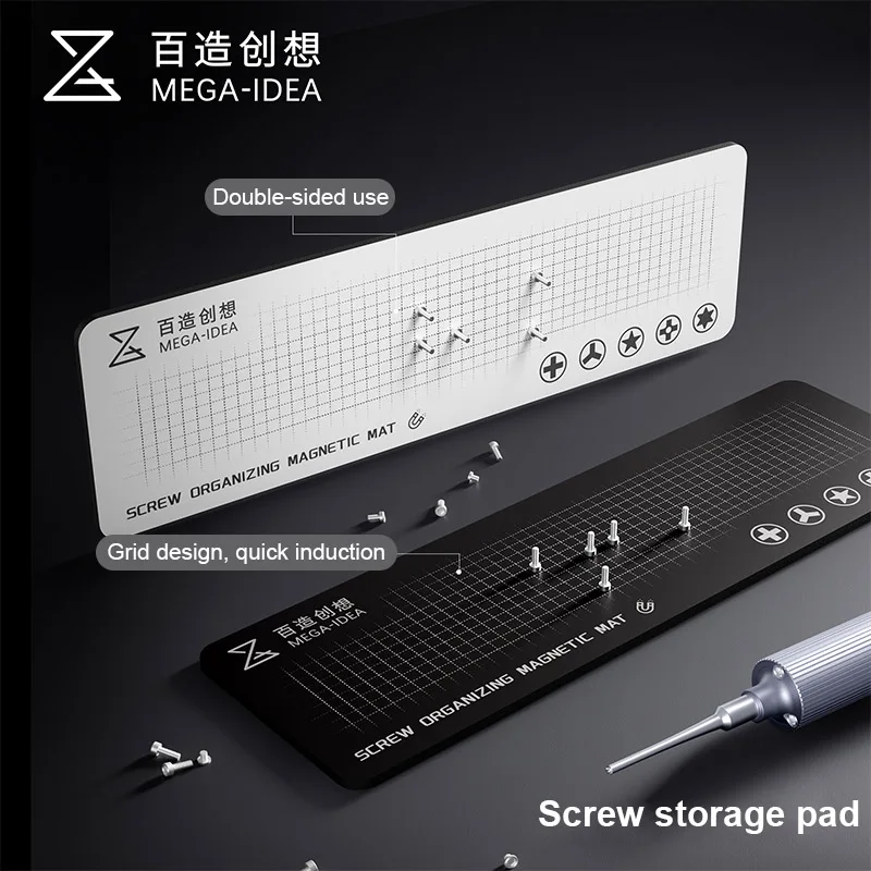 QIANLI MEGA-IDEA двусторонний магнитный коврик для хранения винтов, ремонт маленьких электронных деталей, инструмент для организации