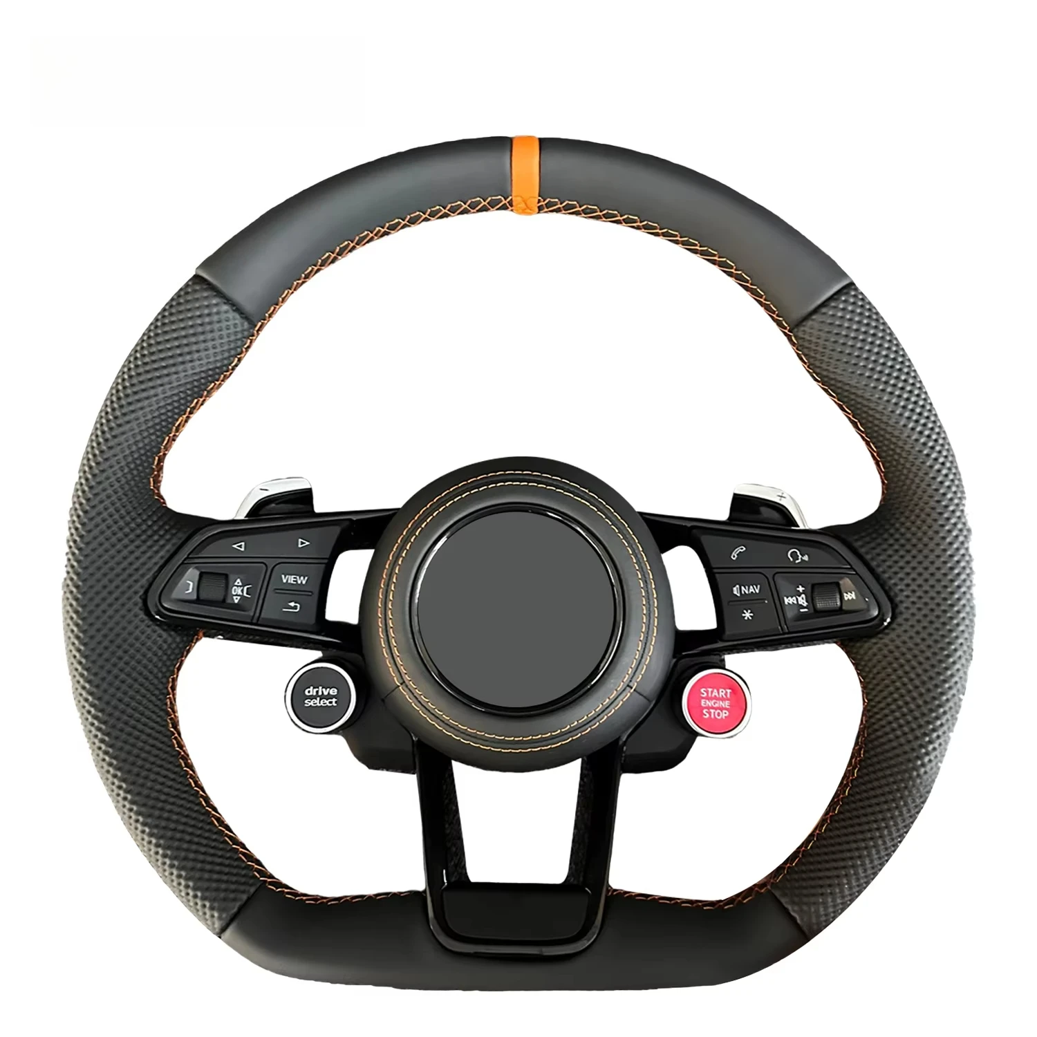 

Upgraded Sport Full Leather Steering Wheel With Start Button For Audis A4 A5 A6 A7 A8 Q3 Q5 Q7 Q8 B8 B9