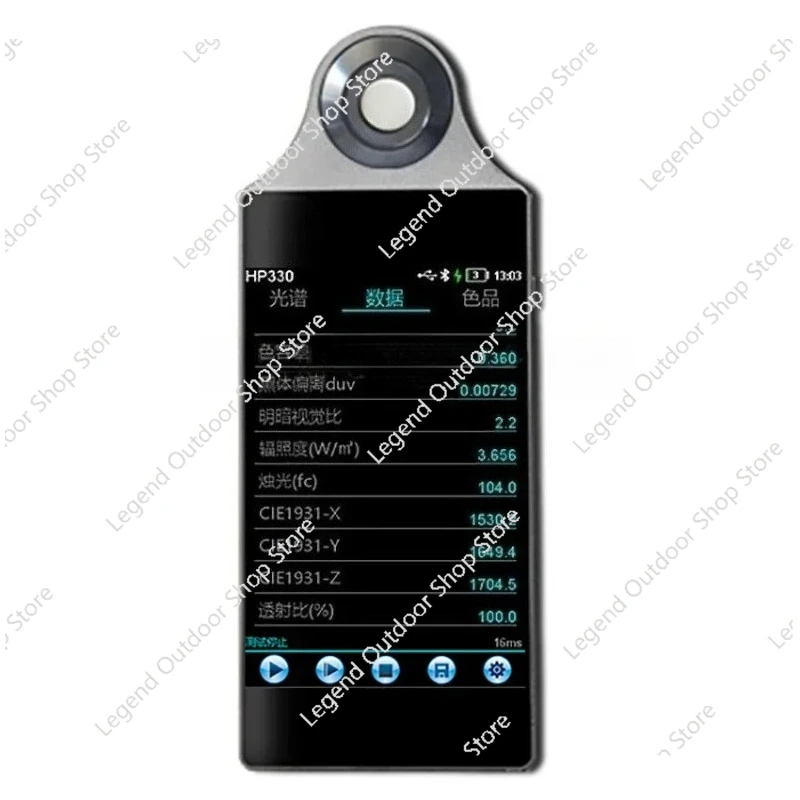 

HP320/HP330 Portable Spectrometer Spectral Illuminance Meter Color Temperature Meter Handheld Spectral Analyzer 380-780nm