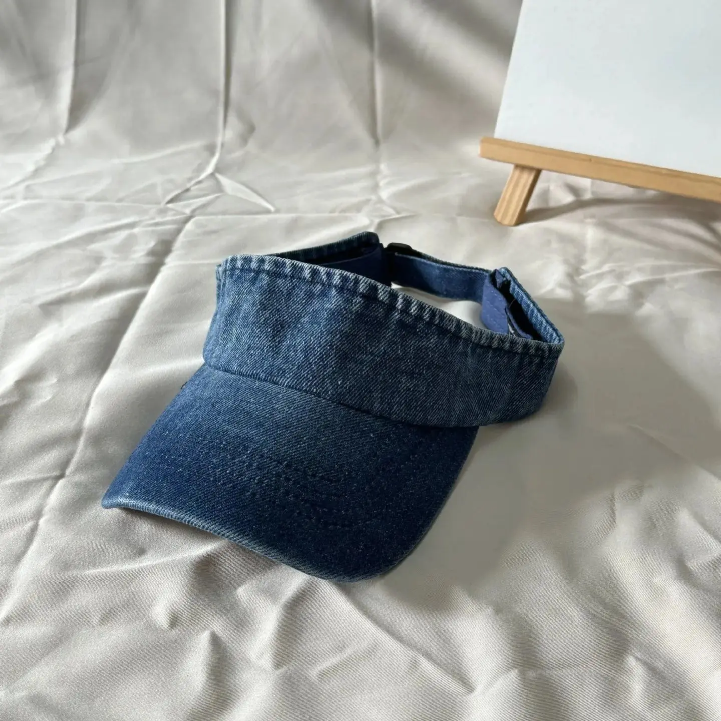 Cappello a cilindro vuoto in tessuto denim Donna Uomo Berretto con visiera retrò unisex Parasole femminile Berretto da donna in stile britannico Nuovo
