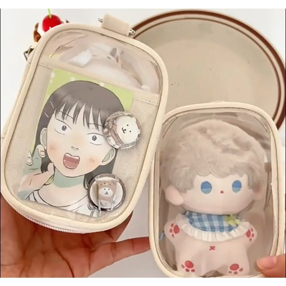 بولي كلوريد الفينيل شفافة الغبار واقية حقيبة للحمل في الهواء الطلق المشي دمية حقيبة عرض حقيبة شفافة حقيبة التخزين للدمى 16 سنتيمتر الألم حقيبة جديد #4