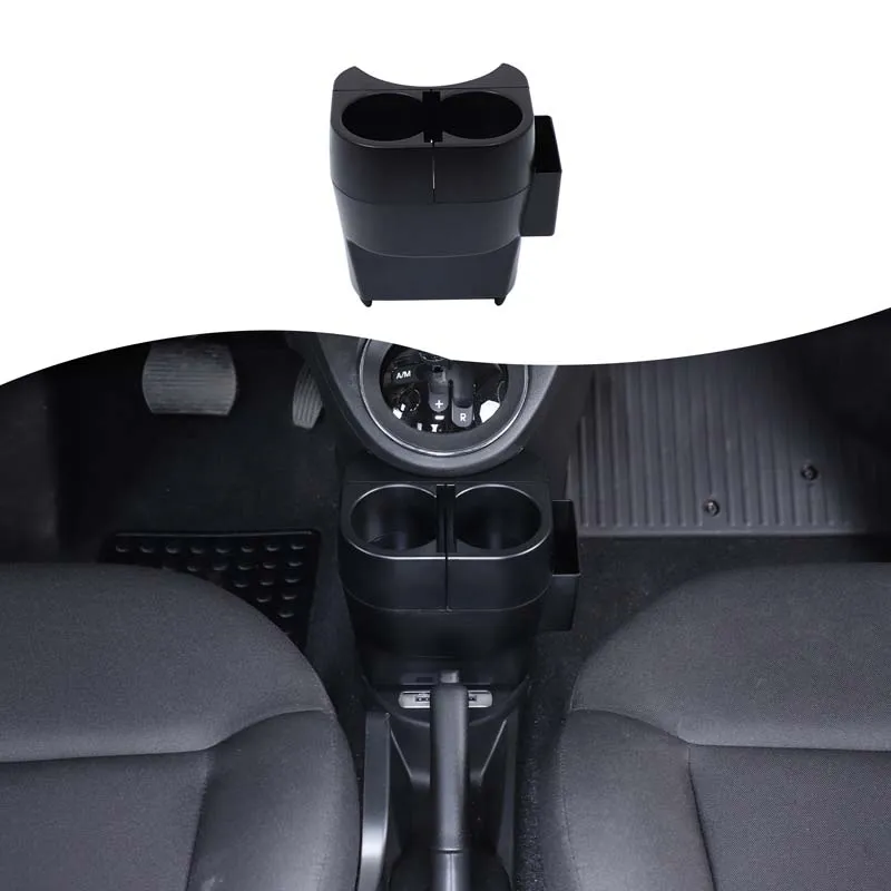 

ABS Center Console Armrest Cup Holder Storage Box Car Organizer For 2016-2025 Fiat 500 Car Interior Accessories
