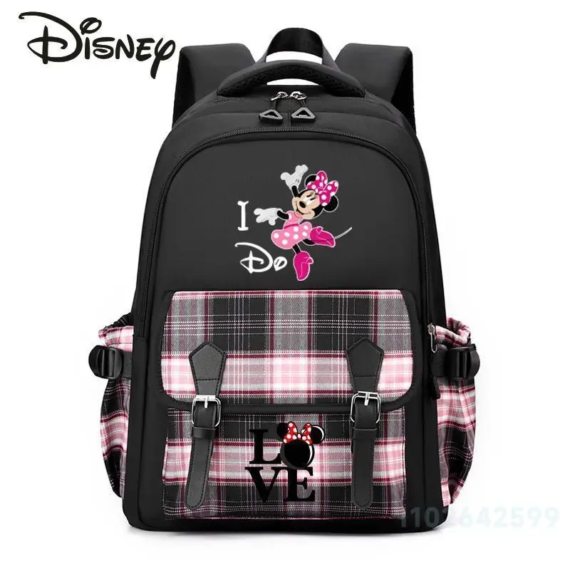 Disney 2024 New Student Backpack Fashion High Quality Women's Travel Backpack Cartoon Versatile Large Capacity Women's Backpack