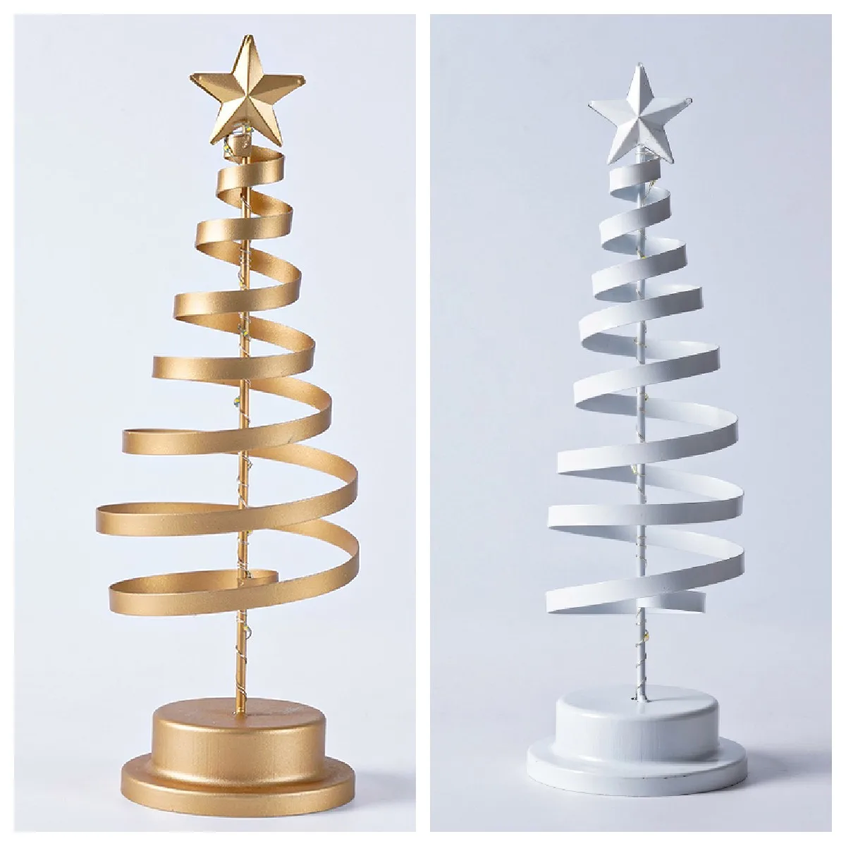 Artificial Christmas Lights Tree Fairy Lamp Tree Metal Spiral Star Lighting Holiday For Home Living Room Decorations Night Lamp