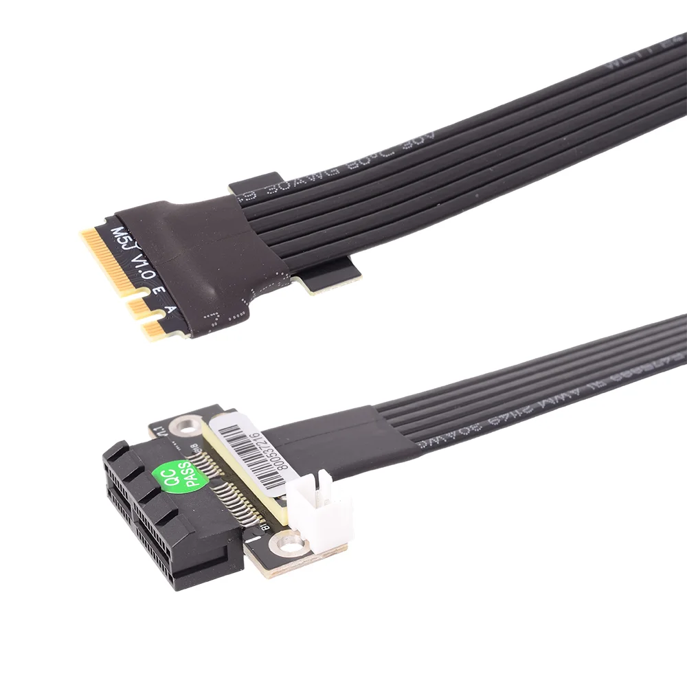 อะแดปเตอร์ขยายพอร์ต ADT-Link 3-100cm M.2 Key A.E WiFi NGFF เป็น PCIe 1X 4X 8X 16X สำหรับ PCI-E 4.0 Gen4 X1 X4 X8