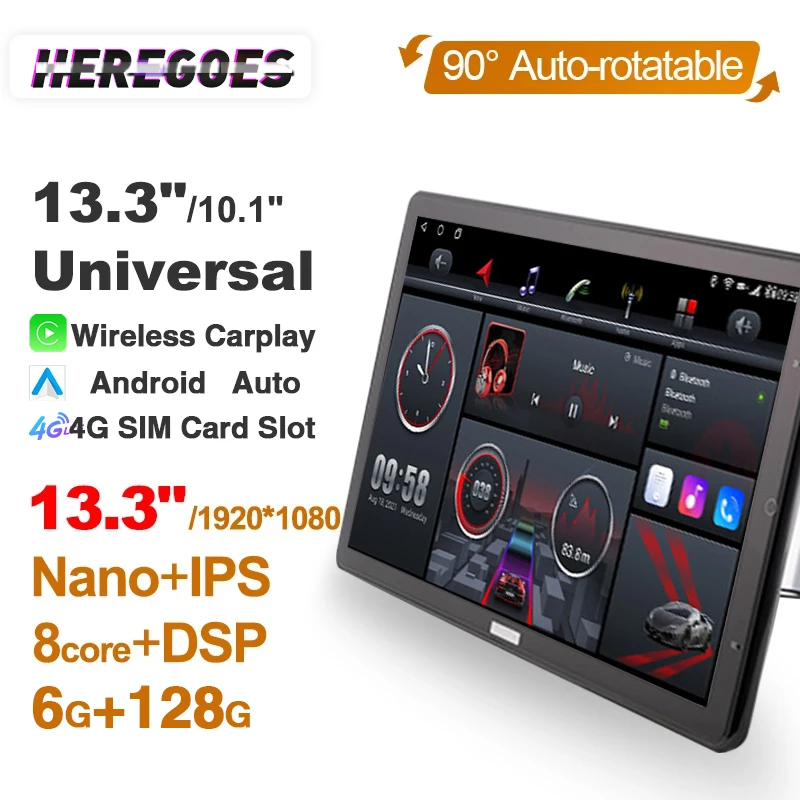 

Tesla Style 1920*1080 Android 10.0 Car DVD Player For universal Radio 2Din Stereo Autoradio GPS CarPlay 6G+128G 1 Din Bluetooth