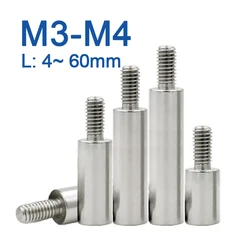 5pcs/lot M3 M4 +6mm thread length 304 Stainless Steel Hex Standoff Male to Female  Standoff Spacer screw