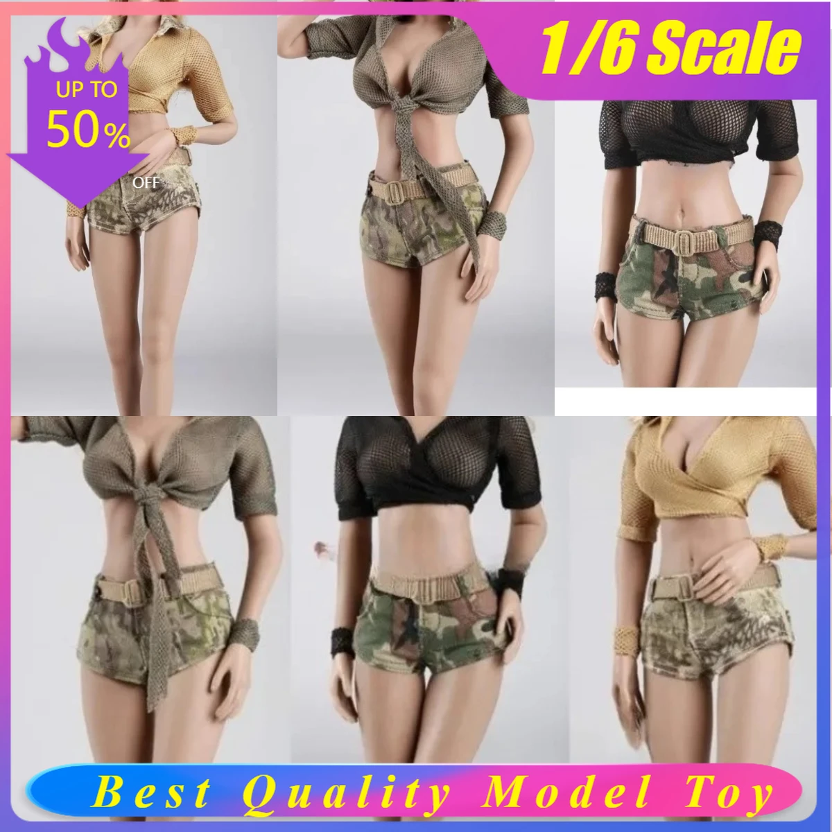 

1/6 Scale Female Soldier Shirt For 12in Doll Body Accessories Collectible Handmade High Quality Detachable Display Latest Style