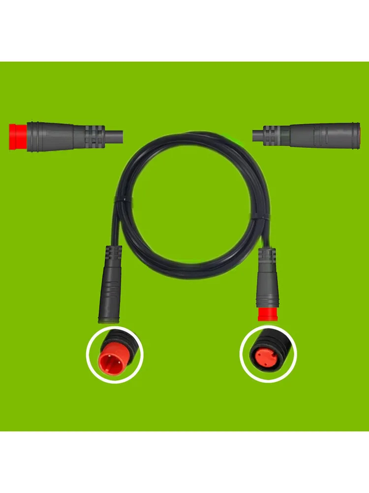AliExpress NONE Waterproof extension cable for electric bike brake 2 pin male to female connector suitable for scooters and mountain bikes 830mm