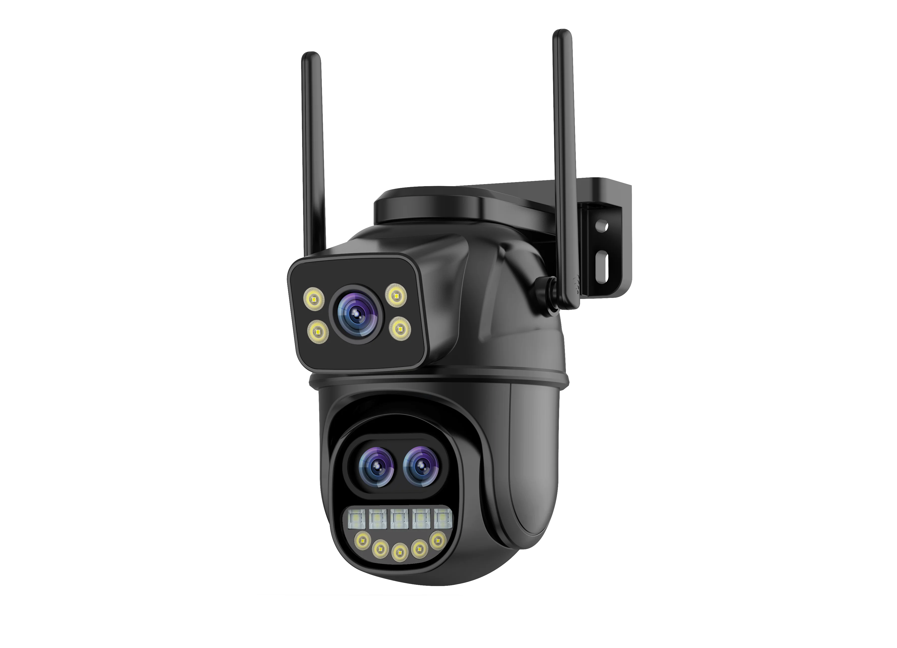 Cámara de vigilancia PTZ con Wifi, dispositivo con tres lentes, doble pantalla, Zoom 8x, 8MP, 4K, seguimiento automático, protección de seguridad, para exteriores, lP, lcsee