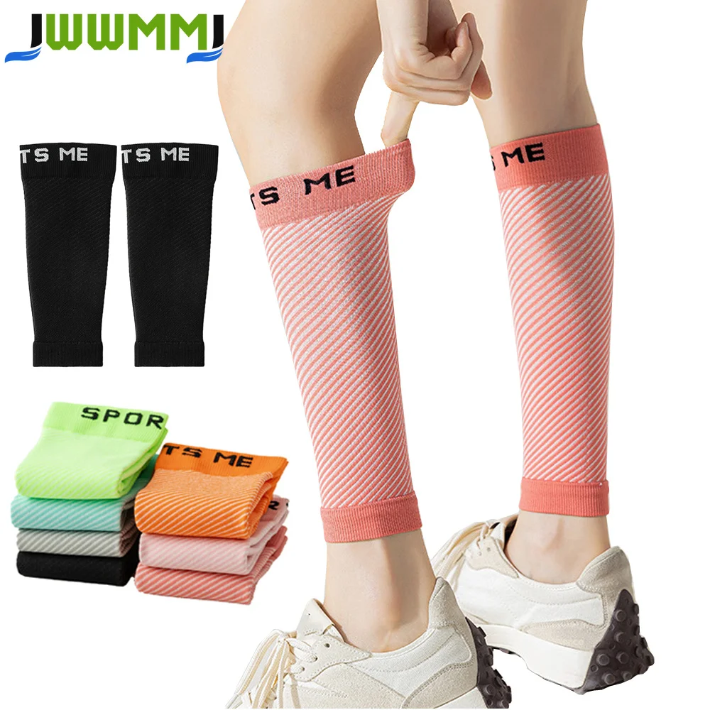 1Pair Calf Compression Sleeves for Men Women, Running Footless Compression Socks for Leg Support, Shin Splint