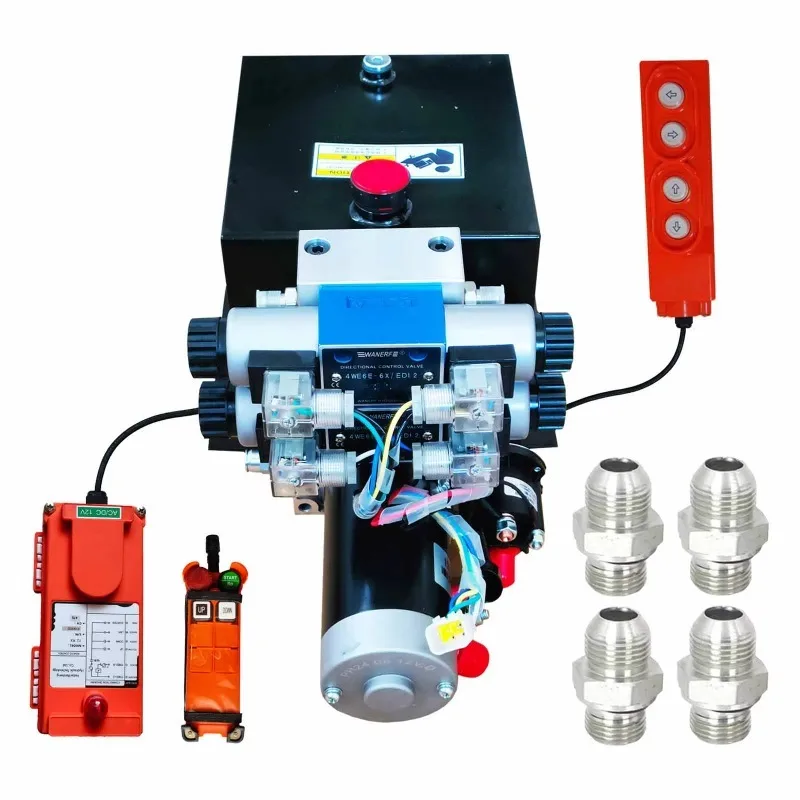 Remote control two-channel four-output 1200-watt lifting platform, hydraulic pump station, conveyor, elevator accessories
