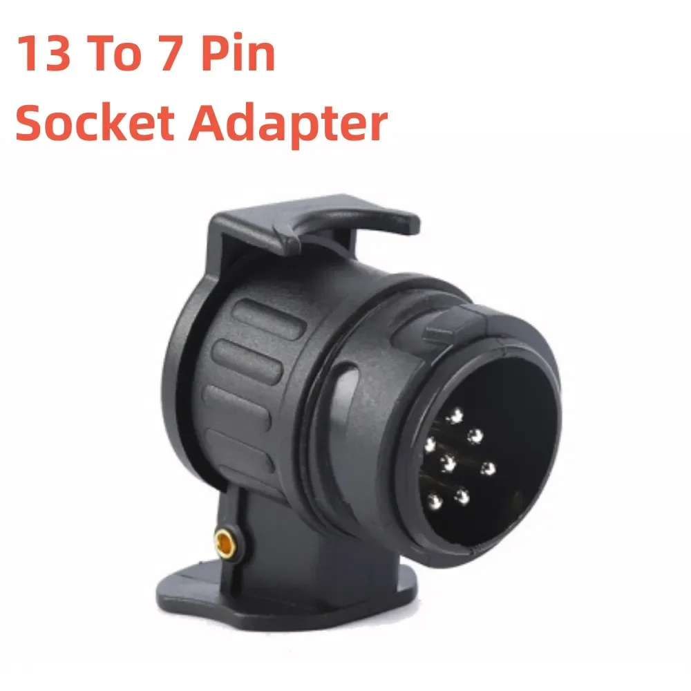 ATVOV 13 To 7 Pin Trailer Adapter Trailer Plug Connector Socket 12V Towing Towbar Couplings Waterproof Durable Truck Caravan Van