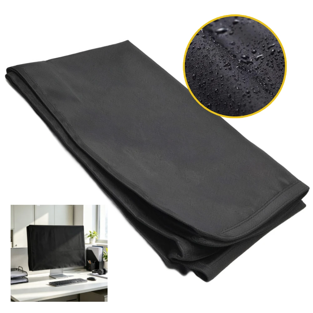 1Pcs For High-Definition Screens Computer Monitor Dust Cover Oxford Fabric Waterproof And Dustproof Protection Cover Black