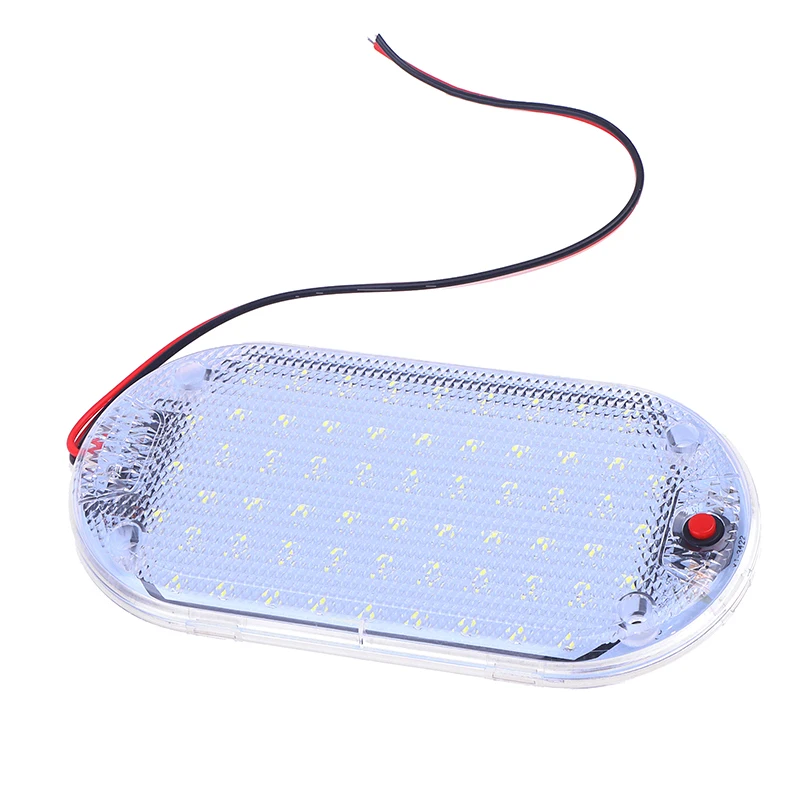 60LED 12V-85V LED Car Vehicle Dome Roof Ceiling Reading Lamp Interior Roof Lights Car Forklift High Brightness Cabin Light Strip