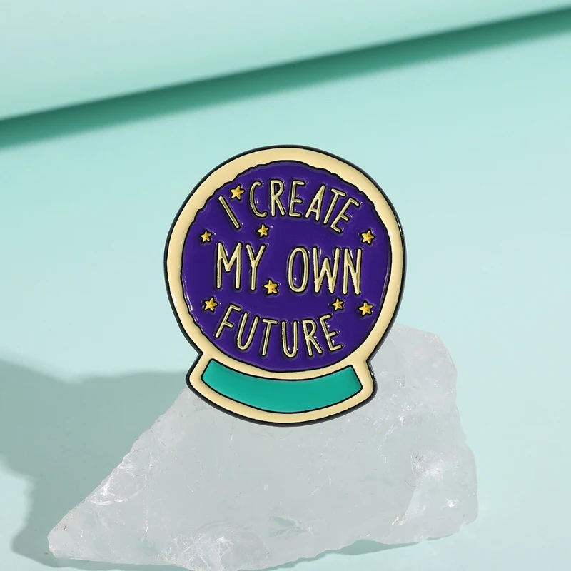 ماجيك كريستال الكرة المينا دبابيس أخلق بلدي المستقبل الخاص دبابيس التلبيب شارات إنها الخاصة موسى مجوهرات هدية للأطفال الأصدقاء