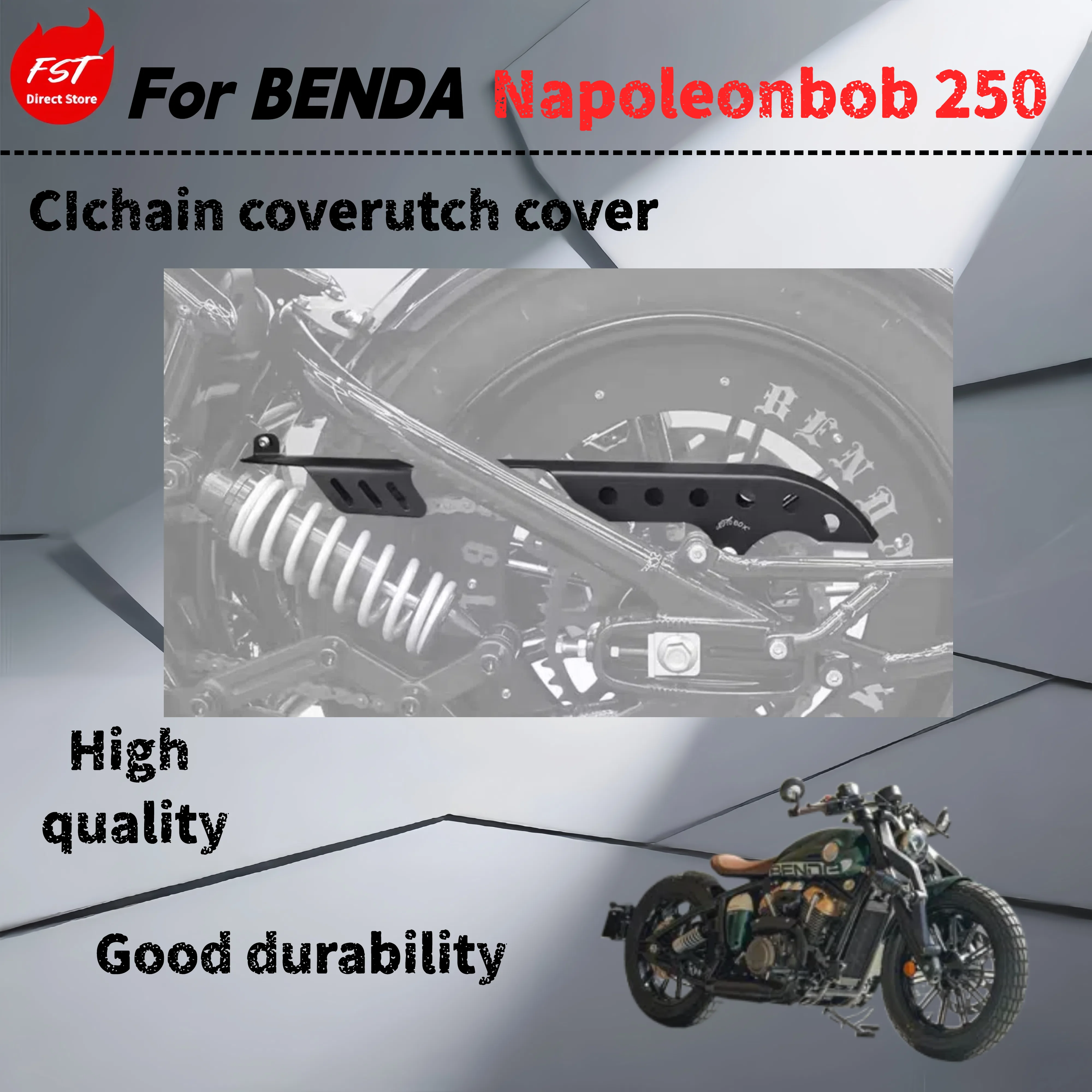 

For Benda Napoleonbob 250 retrofit stainless steel chain cover retro caffrate case protective cover protective cover
