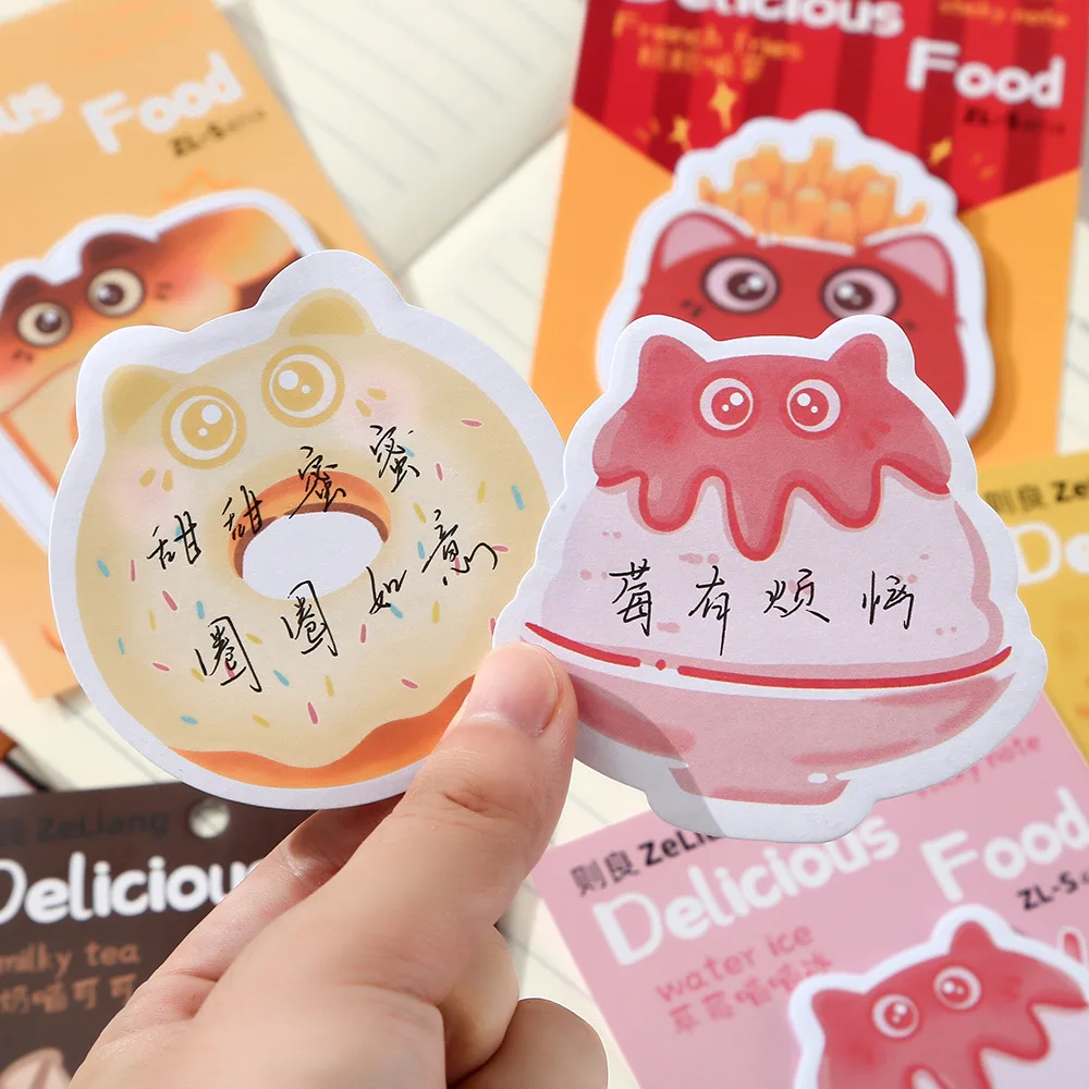 Bread Baking Theme Cute Sticky Notes Self Stick Memo Pad Kawaii Cute Office School Supplies