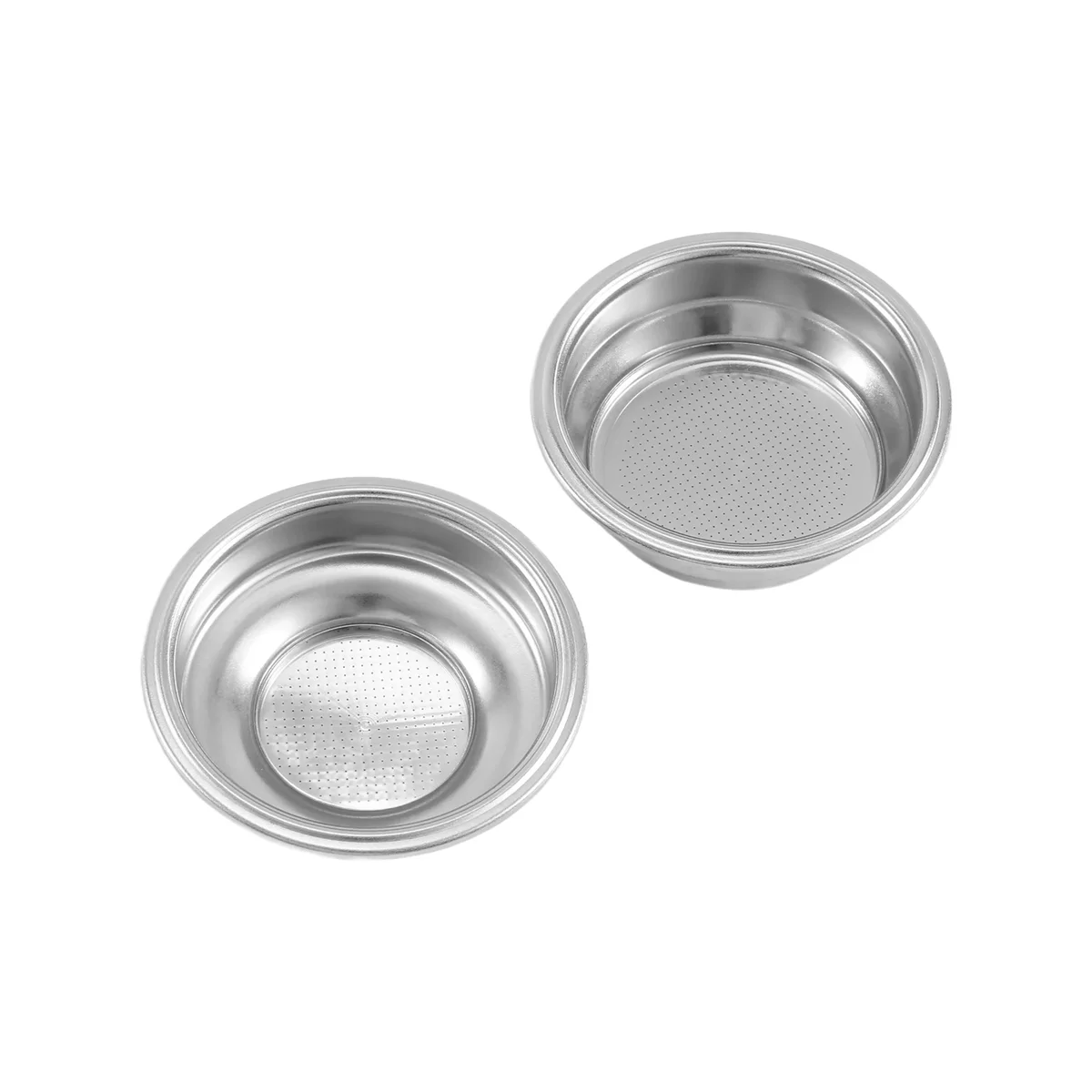 A86I-2PCS الفولاذ المقاوم للصدأ 58 مللي متر القهوة الشاي سلة المرشح ل ماكينة القهوة اسبريسو اكسسوارات وعاء مسحوق الضغط