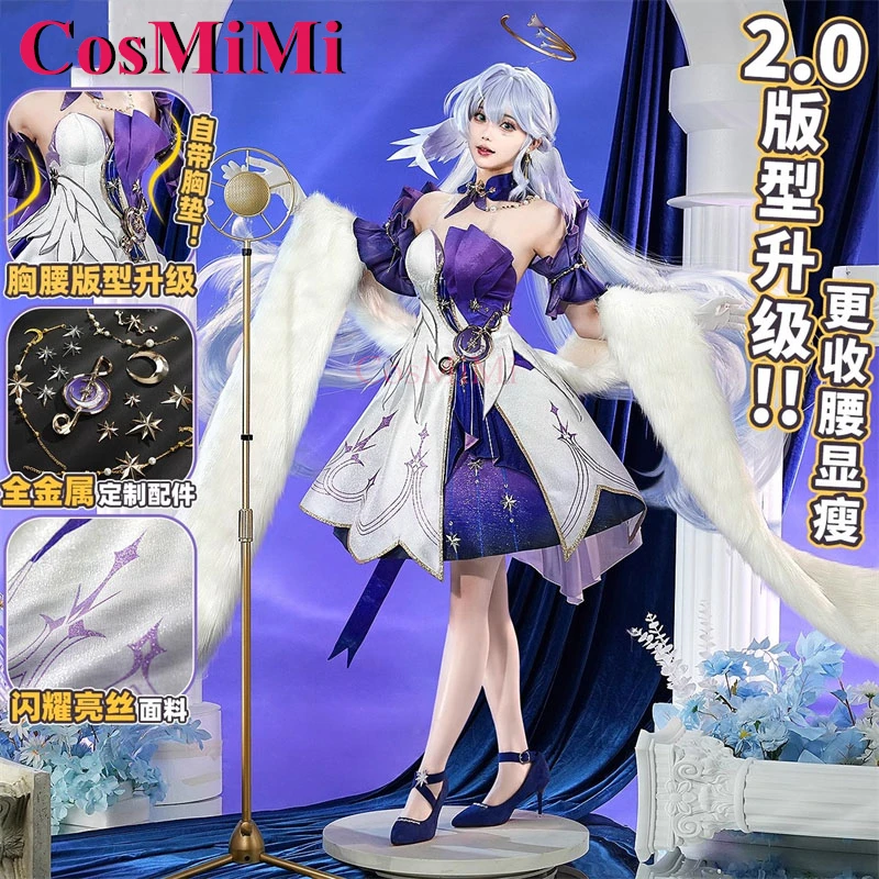 

CosMiMi Game Honkai: Star Rail Robin Cosplay Costumes Gorgeous Elegant Combat Uniforms V2.0 Carnival Party Role Play Clothing