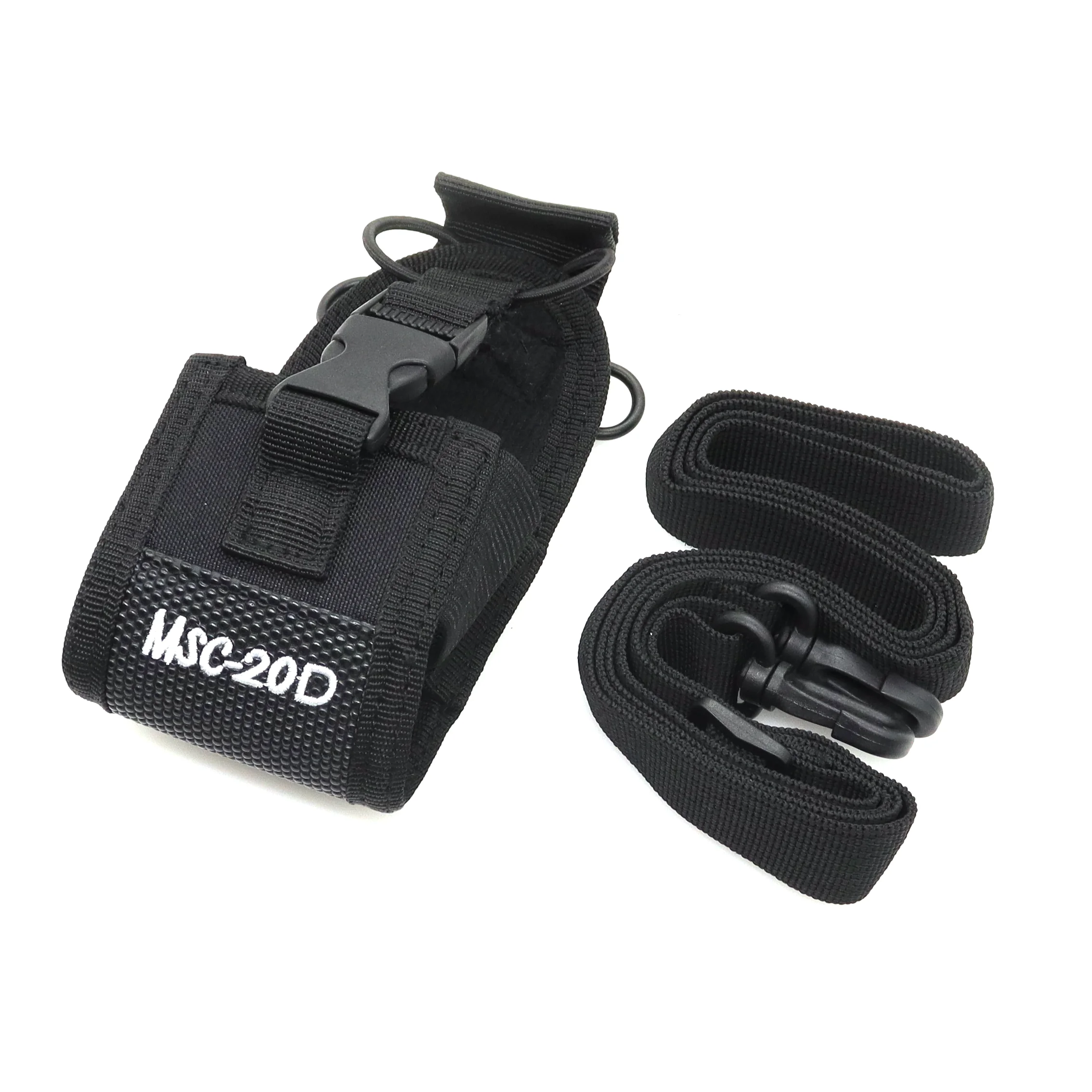 

Nylon Walkie Talkie Holder Pouch Bag Two Way Radio Case with Adajustable Shoulder Strap for Baofeng