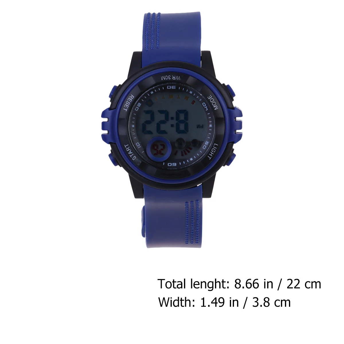 1 個防水スポーツウォッチデジタル発光屋外調節可能なバンド多機能防水時計