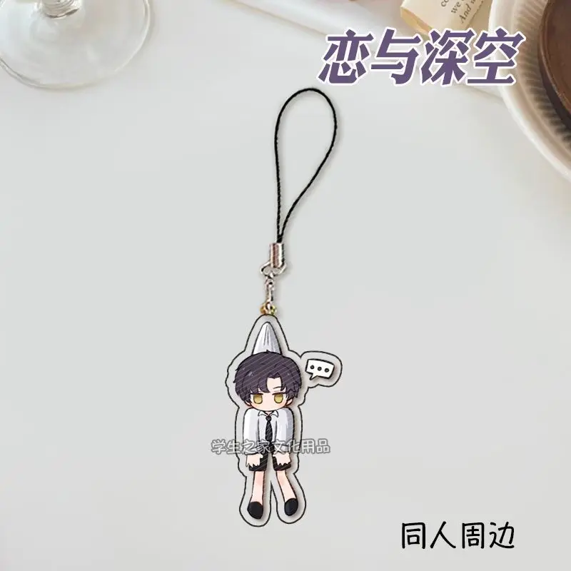 Anime Love and Deepspace Rafayel Zayne Xavier Caleb Cosplay Phone Charm Double Sided Student Creative Pendant  Ambitus Gift